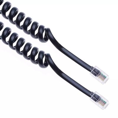 12FT cavo di modem telefonico cavo telefonico a spirale 24AWG-28AWG