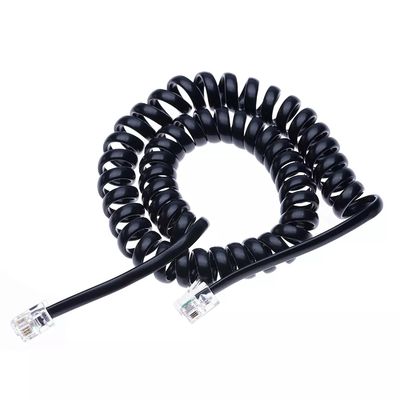 12FT cavo di modem telefonico cavo telefonico a spirale 24AWG-28AWG