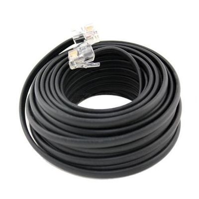 25 piedi RJ11 4P4C 4P2C cavo di estensione del cavo telefonico resistente