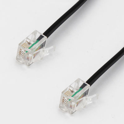 25 piedi RJ11 4P4C 4P2C cavo di estensione del cavo telefonico resistente