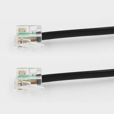 25 piedi RJ11 4P4C 4P2C cavo di estensione del cavo telefonico resistente
