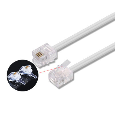 Cable di estensione del telefono standard 4P4C 4P2C 6P2C 6P4C 24AWG-28AWG