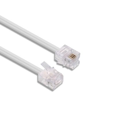 24AWG RJ11 Cavo telefonico Giacca in PVC 1M 1,5M Nero Bianco