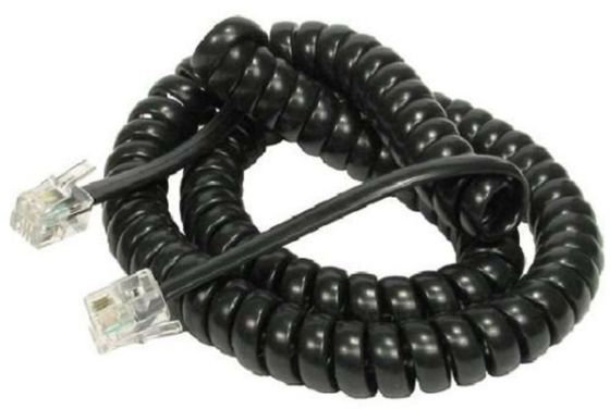1.5M 5ft 4P4C RJ11 cavo ricevitore telefonico cavo telefonico ricci lungo