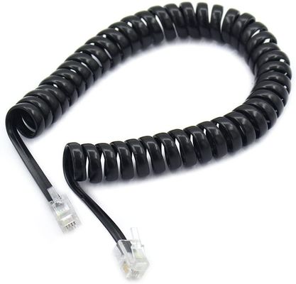 16 MHz cavo telefonico a spirale RJ9 RJ11 RJ12 linea telefonica avvolgente 6P6P 6P4C 4P4C 4P2C