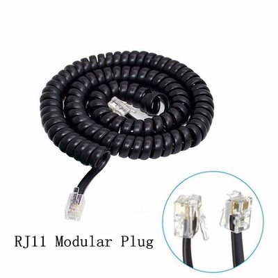 16 MHz cavo telefonico a spirale RJ9 RJ11 RJ12 linea telefonica avvolgente 6P6P 6P4C 4P4C 4P2C