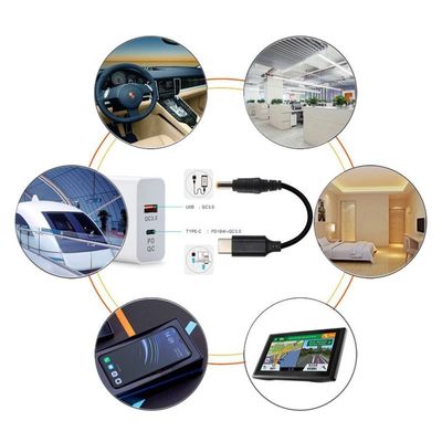 Cavo USB C a DC 5521 100W PD per la ricarica di laptop e monitor