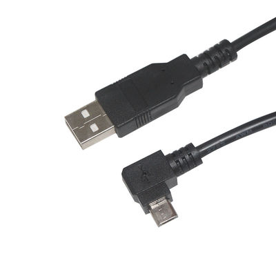 Cable di dati Micro-USB nero per fotocamera e MP3 1m 1.5m Protezione a treccia