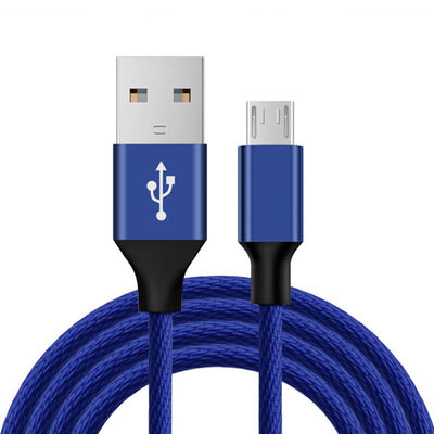 Cable originale nero Micro USB Data 6ft Long Nylon intrecciato per telefono cellulare MP3