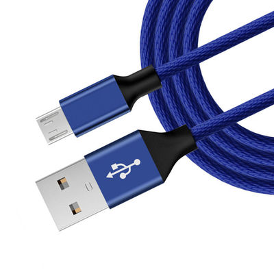Cable originale nero Micro USB Data 6ft Long Nylon intrecciato per telefono cellulare MP3