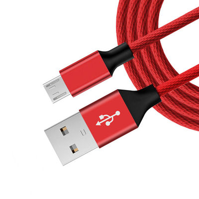 Cable originale nero Micro USB Data 6ft Long Nylon intrecciato per telefono cellulare MP3