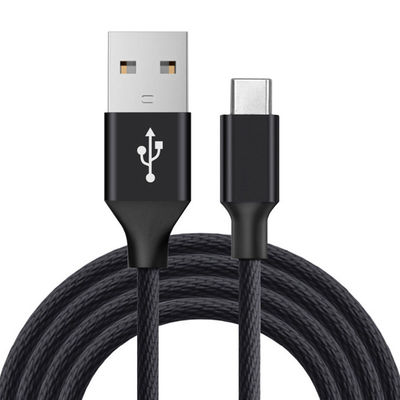 Cable originale nero Micro USB Data 6ft Long Nylon intrecciato per telefono cellulare MP3