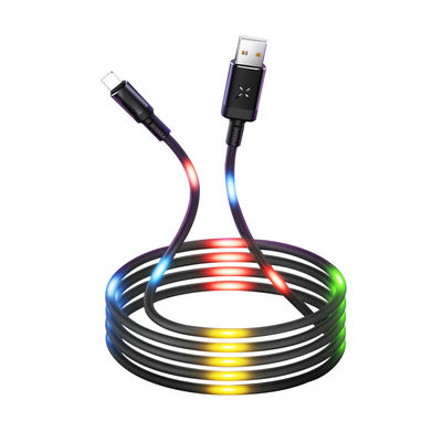 Controllo vocale LED colorato illumina Micro USB Cable per telefono caricabatterie