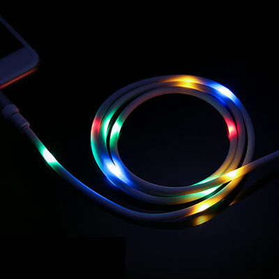 Controllo vocale LED colorato illumina Micro USB Cable per telefono caricabatterie