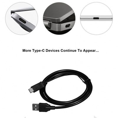 Cable di ricarica veloce tipo C a schermo di foglio bianco/nero 1m/3m