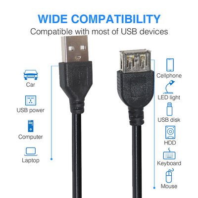 OEM ODM Telefoni cellulari estensione cavo dati USB maschio a femmina ricarica rapida