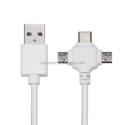 0.5m USB 2.0 carica rapida cavo dati USB 3 in 1 cavo di ricarica USB