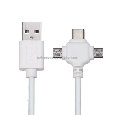 0.5m USB 2.0 carica rapida cavo dati USB 3 in 1 cavo di ricarica USB