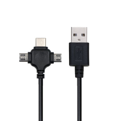 0.5m USB 2.0 carica rapida cavo dati USB 3 in 1 cavo di ricarica USB