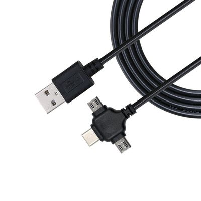 0.5m USB 2.0 carica rapida cavo dati USB 3 in 1 cavo di ricarica USB