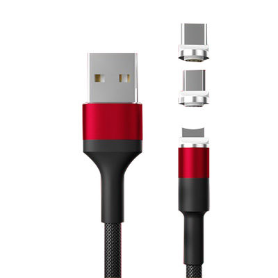 Tipo USB Micro-USB 360 gradi 3 in 1 Cavo ad adattatore magnetico Led USB per la ricarica rapida