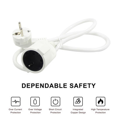 Cavo di prolunga con spina EU H05VV-F 3G0.75mm2 Nero Cavo di alimentazione industriale