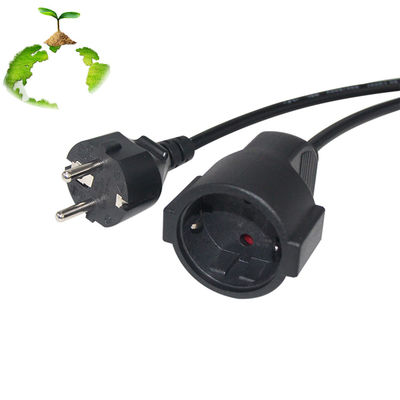 6 ft nero cee/7 EU AC Power Cord 3Pin Splitter Cable 1 a doppio femminile Y tipo Split Lead