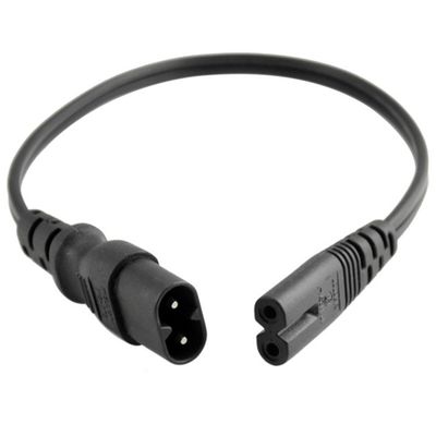 0.5M VDE 250V 2.5A H03VVH2-F 0.75MM2 2 core cavo di estensione di alimentazione C7 a C8