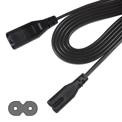 0.5M VDE 250V 2.5A H03VVH2-F 0.75MM2 2 core cavo di estensione di alimentazione C7 a C8