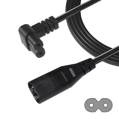 0.5M VDE 250V 2.5A H03VVH2-F 0.75MM2 2 core cavo di estensione di alimentazione C7 a C8