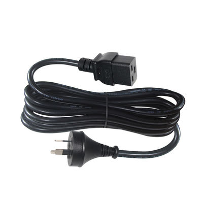 6ft PVC Jacket Australia 3 pin Plug to IEC 60320 C19 Corde di alimentazione per server PDU