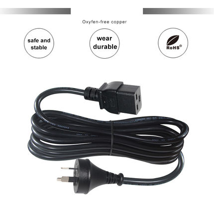 Australia 3 pin di presa per IEC C19 cavo di alimentazione 6ft PVC giacca