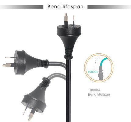 Apparecchio domestico Pure Cooper 10A Cable di estensione Saa Australia Zelanda Male Plug To Iec C5