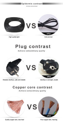 1.0Mm Corde di alimentazione per computer portatili retrattile C14 Assemblea 60320 C14 Euro 3Pin