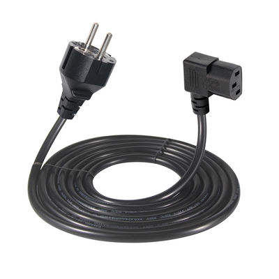 VDE European Schuko Cee 77 7/7 250V H05vv-F 3G2.5 90 gradi C13 Corde di alimentazione ad angolo retto