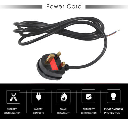 H05vv-f 3*0,5mm2/0,75mm2 IEC Female End Type UK 3 Prong Cable for Desktop PDU Connector