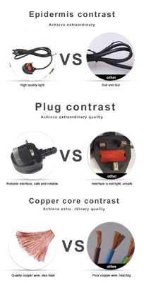 H05vv-f 3*0,5mm2/0,75mm2 IEC Female End Type UK 3 Prong Cable for Desktop PDU Connector
