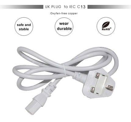 Cavo di alimentazione da UK BS1363 a IEC C13 3G 0.75mm2 in rame