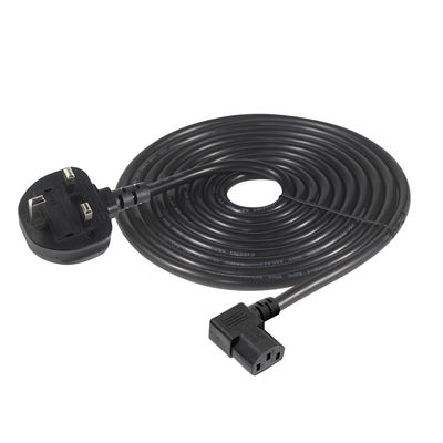 5m Cplug Reducer B Uk Plug To Iec 90° C13 Cordone di alimentazione con conduttore di rame puro