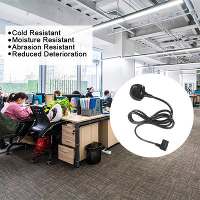 1.5M UK BS1363 a IEC C13 Corde di alimentazione ad angolo retto rame puro