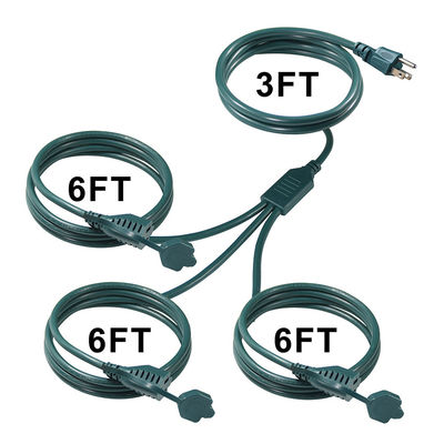 IP11 Colore verde Multi Ways Us Cord 515P To 3X Nema 515R Sgombero elettrico
