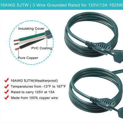 IP11 Colore verde Multi Ways Us Cord 515P To 3X Nema 515R Sgombero elettrico
