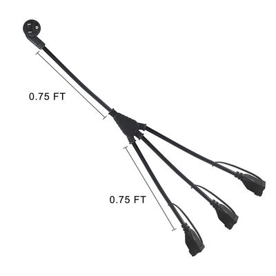 Corde di estensione impermeabile esterno 3 presa di corrente NEMA Maschio a 3 Femminile 515R