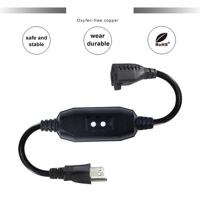 GFCI NEMA 515P a 515R Corde di alimentazione CA per PC Cavo di alimentazione per computer portatili 4 piedi filo di estensione nero