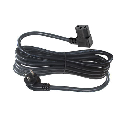 USA 3 pin innesco ad angolo destro IEC C13 cavo del cavo di alimentazione per il computer 90 gradi C13 connettore