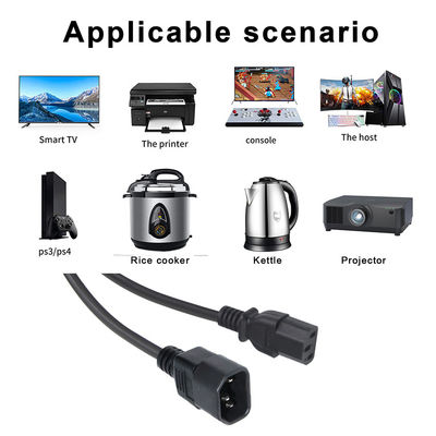 VDE Certified 3Ft IEC C13 a C14 Cavo di estensione maschio-femmina per UPS desktop PC