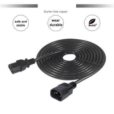 VDE Certified 3Ft IEC C13 a C14 Cavo di estensione maschio-femmina per UPS desktop PC