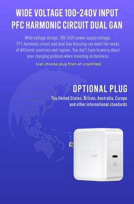 Caricabatterie a parete USB Qc 3.0 ad alta potenza 100w Gan Travel Charger Protezione da sovratensione