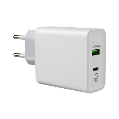240V 45W QC 3.0 Adaptore di alimentazione a presa a parete per cavo Euro Usb C 2m