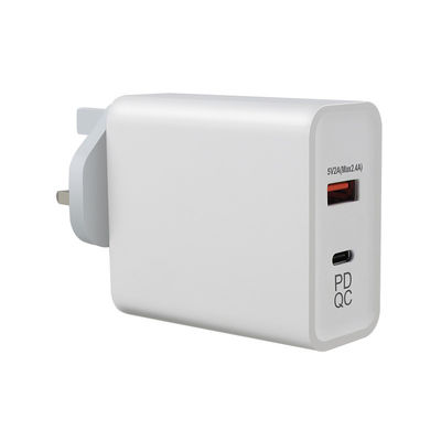 240V 45W QC 3.0 Adaptore di alimentazione a presa a parete per cavo Euro Usb C 2m